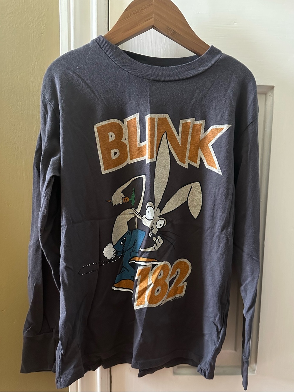 Rowdy Sprout Blink-182 Graphic Long Sleeve Tee - Charcoal & Orange